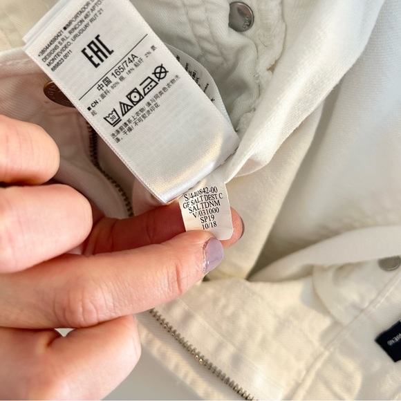 Gap Best Girlfriend Distressed White Jean Womens Size 29 Mid Rise Jeans Ripped - Picture 9 of 10